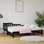 vidaXL Sofá cama extraíble madera maciza de pino negro 2x(90x200) cm vidaXL Sofá cama extraíble madera maciza de pino negro 2x(90x200) cm