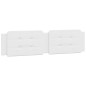 vidaXL Estructura de cama cabecero cuero sintético blanco 160x200 cm vidaXL Estructura de cama cabecero cuero sintético blanco 160x200 cm