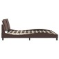 vidaXL Estructura de cama cabecero cuero sintético marrón 180x200 cm vidaXL Estructura de cama cabecero cuero sintético marrón 180x200 cm