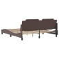 vidaXL Estructura de cama cabecero cuero sintético marrón 180x200 cm vidaXL Estructura de cama cabecero cuero sintético marrón 180x200 cm