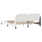 vidaXL Estructura de cama cabecero cuero sintético blanco 180x200 cm vidaXL Estructura de cama cabecero cuero sintético blanco 180x200 cm