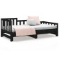 vidaXL Sofá cama extraíble madera maciza de pino negro 2x(90x200) cm vidaXL Sofá cama extraíble madera maciza de pino negro 2x(90x200) cm