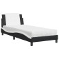 vidaXL Cama con colchón cuero sintético negro y blanco 80x200 cm vidaXL Cama con colchón cuero sintético negro y blanco 80x200 cm