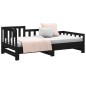vidaXL Sofá cama extraíble madera maciza de pino negro 2x(90x200) cm vidaXL Sofá cama extraíble madera maciza de pino negro 2x(90x200) cm