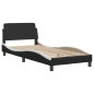 vidaXL Cama con colchón cuero sintético negro y blanco 80x200 cm vidaXL Cama con colchón cuero sintético negro y blanco 80x200 cm
