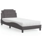 vidaXL Cama con colchón cuero sintético gris 90x190 cm vidaXL Cama con colchón cuero sintético gris 90x190 cm