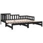 vidaXL Sofá cama extraíble madera maciza de pino negro 2x(90x200) cm vidaXL Sofá cama extraíble madera maciza de pino negro 2x(90x200) cm