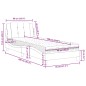 vidaXL Cama con colchón cuero sintético gris 90x190 cm vidaXL Cama con colchón cuero sintético gris 90x190 cm