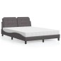 vidaXL Cama con colchón cuero sintético gris 120x200 cm vidaXL Cama con colchón cuero sintético gris 120x200 cm