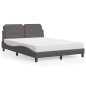 vidaXL Cama con colchón cuero sintético gris 140x190 cm vidaXL Cama con colchón cuero sintético gris 140x190 cm
