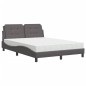 vidaXL Cama con colchón cuero sintético gris 140x190 cm vidaXL Cama con colchón cuero sintético gris 140x190 cm