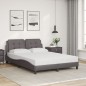 vidaXL Cama con colchón cuero sintético gris 140x190 cm vidaXL Cama con colchón cuero sintético gris 140x190 cm