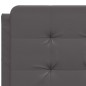 vidaXL Cama con colchón cuero sintético gris 140x190 cm vidaXL Cama con colchón cuero sintético gris 140x190 cm