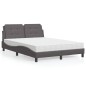 vidaXL Cama con colchón cuero sintético gris 140x200 cm vidaXL Cama con colchón cuero sintético gris 140x200 cm
