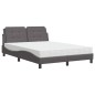vidaXL Cama con colchón cuero sintético gris 140x200 cm vidaXL Cama con colchón cuero sintético gris 140x200 cm