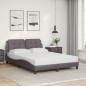 vidaXL Cama con colchón cuero sintético gris 140x200 cm vidaXL Cama con colchón cuero sintético gris 140x200 cm