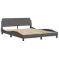 vidaXL Cama con colchón cuero sintético gris 160x200 cm vidaXL Cama con colchón cuero sintético gris 160x200 cm