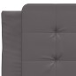 vidaXL Cama con colchón cuero sintético gris 100x200 cm