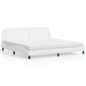 vidaXL Cama con colchón cuero sintético blanco 200x200 cm vidaXL Cama con colchón cuero sintético blanco 200x200 cm