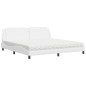 vidaXL Cama con colchón cuero sintético blanco 200x200 cm vidaXL Cama con colchón cuero sintético blanco 200x200 cm
