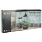 H&S Collection Soporte para macetas 2 piezas metal negro H&S Collection Soporte para macetas 2 piezas metal negro