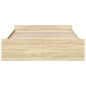 vidaXL Cama con cajones madera ingeniería roble Sonoma 140x200 cm vidaXL Cama con cajones madera ingeniería roble Sonoma 140x200 cm