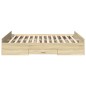 vidaXL Cama con cajones madera ingeniería roble Sonoma 140x200 cm vidaXL Cama con cajones madera ingeniería roble Sonoma 140x200 cm