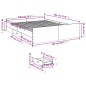 vidaXL Cama con cajones madera ingeniería roble Sonoma 140x200 cm vidaXL Cama con cajones madera ingeniería roble Sonoma 140x200 cm