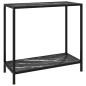 vidaXL Mesa de consola negro vidrio templado 80x35x75 cm vidaXL Mesa de consola negro vidrio templado 80x35x75 cm