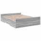 vidaXL Cama con cajones madera de ingeniería gris Sonoma 135x190 cm