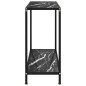 vidaXL Mesa de consola negro vidrio templado 80x35x75 cm vidaXL Mesa de consola negro vidrio templado 80x35x75 cm