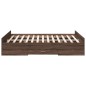 vidaXL Cama con cajones madera de ingeniería marrón roble 120x200 cm vidaXL Cama con cajones madera de ingeniería marrón roble 120x200 cm
