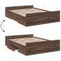 vidaXL Cama con cajones madera de ingeniería marrón roble 120x200 cm vidaXL Cama con cajones madera de ingeniería marrón roble 120x200 cm