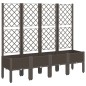 vidaXL Jardinera con enrejado PP marrón 160x40x142 cm vidaXL Jardinera con enrejado PP marrón 160x40x142 cm