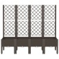 vidaXL Jardinera con enrejado PP marrón 160x40x142 cm vidaXL Jardinera con enrejado PP marrón 160x40x142 cm