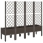 vidaXL Jardinera con enrejado PP marrón 160x40x142 cm vidaXL Jardinera con enrejado PP marrón 160x40x142 cm