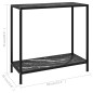 vidaXL Mesa de consola negro vidrio templado 80x35x75 cm vidaXL Mesa de consola negro vidrio templado 80x35x75 cm