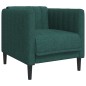 vidaXL Juego de sofás 3 piezas tela verde oscuro vidaXL Juego de sofás 3 piezas tela verde oscuro