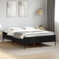 vidaXL Estructura de cama madera de ingeniería y metal negro 140x190cm vidaXL Estructura de cama madera de ingeniería y metal negro 140x190cm