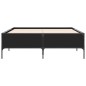 vidaXL Estructura de cama madera de ingeniería y metal negro 140x190cm vidaXL Estructura de cama madera de ingeniería y metal negro 140x190cm