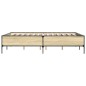 vidaXL Estructura cama madera ingeniería metal roble Sonoma 135x190 cm vidaXL Estructura cama madera ingeniería metal roble Sonoma 135x190 cm