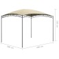 vidaXL Cenador crema 3x4x2,65 m 180 g/m² vidaXL Cenador crema 3x4x2,65 m 180 g/m²