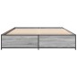 vidaXL Estructura cama madera ingeniería metal gris Sonoma 140x200 cm