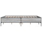vidaXL Estructura cama madera ingeniería metal gris Sonoma 150x200 cm vidaXL Estructura cama madera ingeniería metal gris Sonoma 150x200 cm