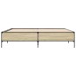 vidaXL Estructura cama madera ingeniería metal roble Sonoma 180x200 cm