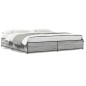 vidaXL Estructura cama madera ingeniería metal gris Sonoma 180x200 cm vidaXL Estructura cama madera ingeniería metal gris Sonoma 180x200 cm