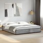vidaXL Estructura cama madera ingeniería metal gris Sonoma 180x200 cm vidaXL Estructura cama madera ingeniería metal gris Sonoma 180x200 cm