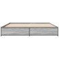 vidaXL Estructura cama madera ingeniería metal gris Sonoma 180x200 cm vidaXL Estructura cama madera ingeniería metal gris Sonoma 180x200 cm
