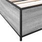 vidaXL Estructura cama madera ingeniería metal gris Sonoma 180x200 cm vidaXL Estructura cama madera ingeniería metal gris Sonoma 180x200 cm