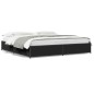 vidaXL Estructura de cama madera de ingeniería y metal negro 160x200cm vidaXL Estructura de cama madera de ingeniería y metal negro 160x200cm